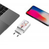 Prise de charge murale USB pour mobile blanche - Attrape reve c ur