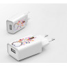 Prise de charge murale USB pour mobile blanche - Attrape reve c ur