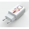 Prise de charge murale USB pour mobile blanche - Attrape reve c ur