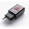 Prise de charge murale USB pour mobile noire - Palmier rose