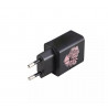 Prise de charge murale USB pour mobile noire - Palmier rose