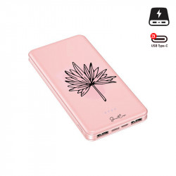 Power bank double USB rose - Palmier rose