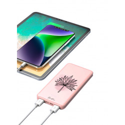 Power bank double USB rose - Palmier rose