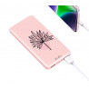Power bank double USB rose - Palmier rose