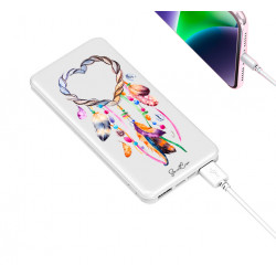 Power bank double USB blanche - Attrape reve c ur