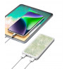 Power bank double USB blanche - Palmier vert