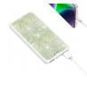 Power bank double USB blanche - Palmier vert