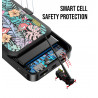 Power bank double USB noire - Feuilles & flamants