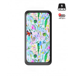 Power bank double USB noire - Jardin phosphorescent