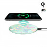 Chargeur a induction sans fil avec indicateur LED vert deau ...