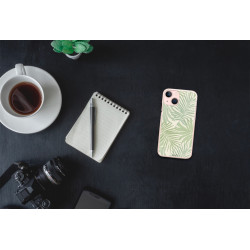 Coque de protection en silicone souple pour iPhone 13 - Palmier vert