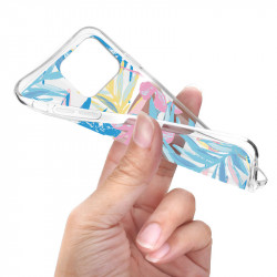 Coque de protection en silicone souple pour iPhone 14 - Palmier...