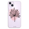 Coque de protection en silicone souple pour iPhone 14 - Palmier rose