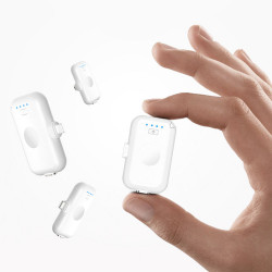 Station de charge magnetique 12800mAh avec 4 mini banques de...
