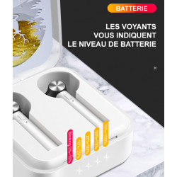 Ecouteurs stereo Bluetooth 5.0 sans fil avec appels binaural et...