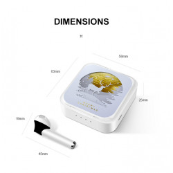 Ecouteurs stereo Bluetooth 5.0 sans fil avec appels binaural et...