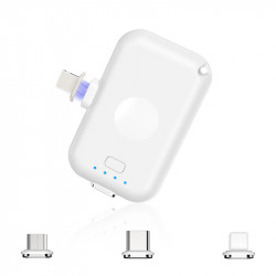 Station de charge magnetique 12800mAh avec 4 mini banques de...