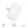 Station de charge magnetique 12800mAh avec 4 mini banques de...