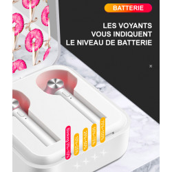 Ecouteurs stereo Bluetooth 5.0 sans fil avec appels binaural et...
