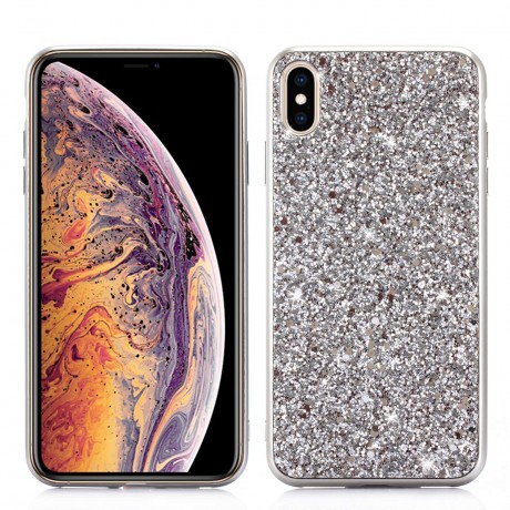 Coque glitter Luxe pour iPhone XR - Argent