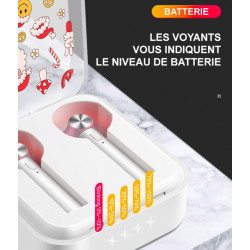 Ecouteurs stereo Bluetooth 5.0 sans fil avec appels binaural et...