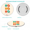 Chargeur a induction sans fil avec indicateur LED argent - Ho ho ho