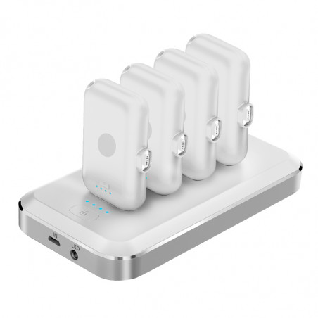Station de charge magnetique 12800mAh avec 4 mini banques de...