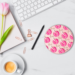 Chargeur a induction sans fil avec indicateur LED rose - Donuts