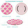 Chargeur a induction sans fil avec indicateur LED rose - Donuts