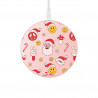 Chargeur a induction sans fil avec indicateur LED rose - Peace Noel