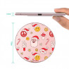 Chargeur a induction sans fil avec indicateur LED rose - Peace Noel