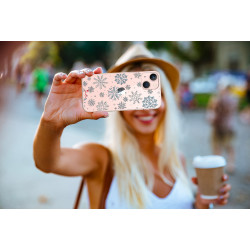 Coque souple transparente pour iPhone 13 - Flocons