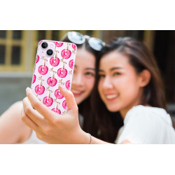 Coque souple transparente pour iPhone 14 - Donuts