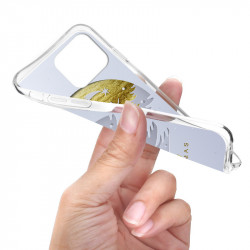 Coque souple transparente pour iPhone 14 - Cerf or