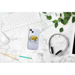Coque souple transparente pour iPhone 14 - Cerf or