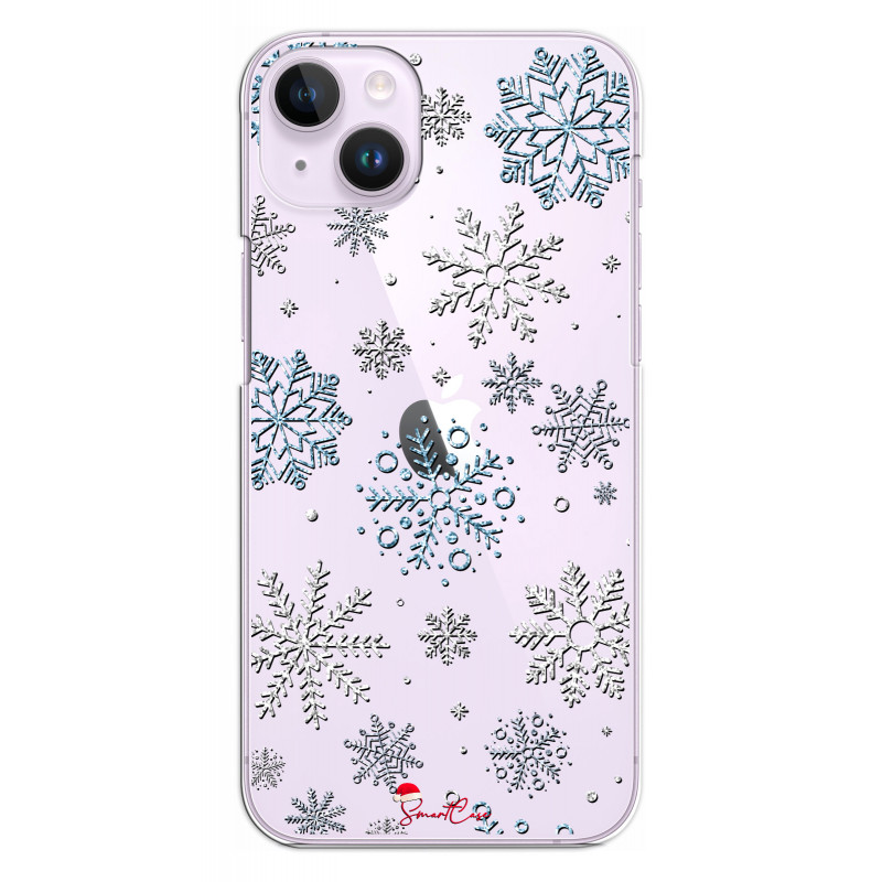 Coque souple transparente pour iPhone 14 - Flocons