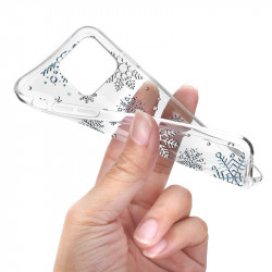 Coque souple transparente pour iPhone 14 - Flocons