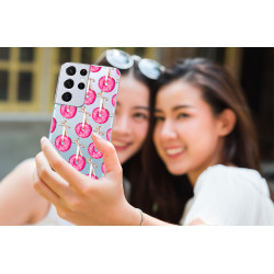 Coque souple transparente pour Samsung Galaxy S21 Ultra 5G - Donuts