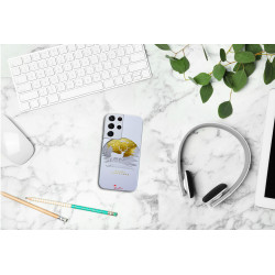Coque souple transparente pour Samsung Galaxy S21 Ultra 5G - Cerf or