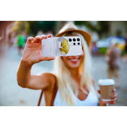Coque souple transparente pour Samsung Galaxy S21 Ultra 5G - Cerf or