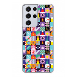Coque souple transparente pour Samsung Galaxy S21 Ultra 5G - Mosaique