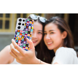Coque souple transparente pour Samsung Galaxy S21 Ultra 5G - Mosaique