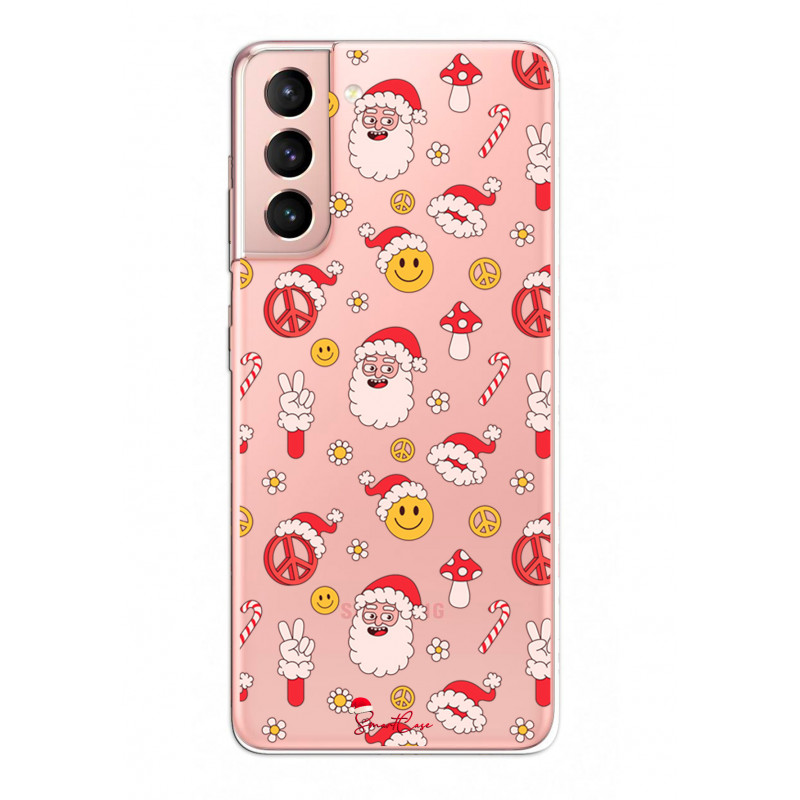 Coque souple transparente pour Samsung Galaxy S21 5G - Peace Noel
