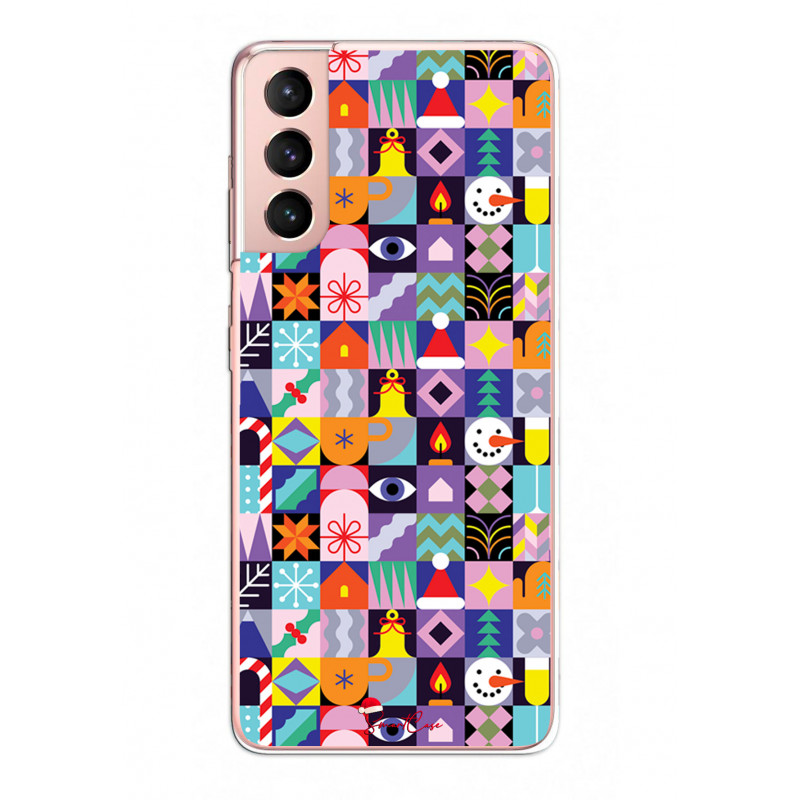 Coque souple transparente pour Samsung Galaxy S21 5G - Mosaique