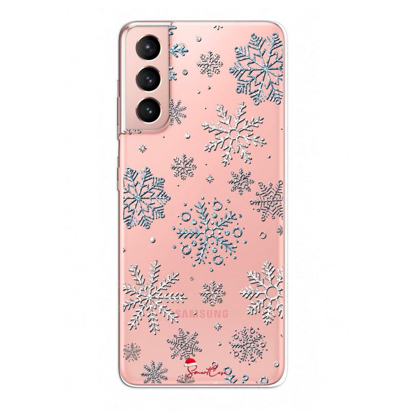 Coque souple transparente pour Samsung Galaxy S21 5G - Flocons
