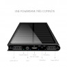 Batterie de secours solaire metal 20 000 mAh - Noir