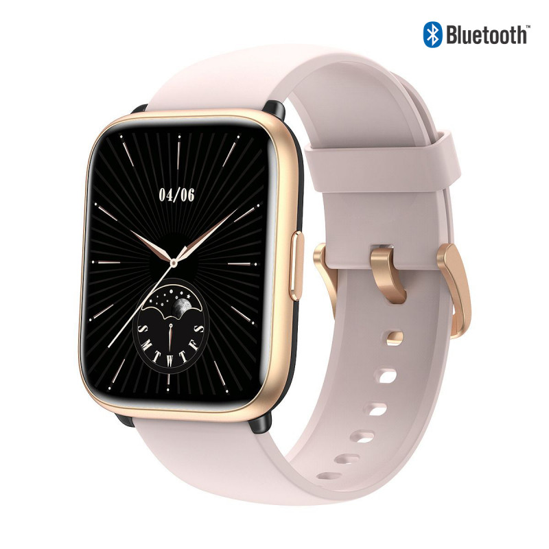 Montre connectee 1,8 pouces - Silicone rose