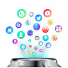 Montre connectee etanche avec appels Bluetooth et moniteur de...