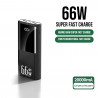 Power bank portable 20 000 mAh 66W - Noir