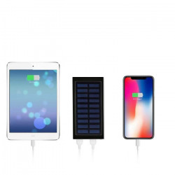 Batterie de secours solaire metal 20 000 mAh - Noir